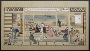 Moonlight Revelry på Dozo Sagami, slutten av 1700-tallet. av Kitagawa Utamaro
