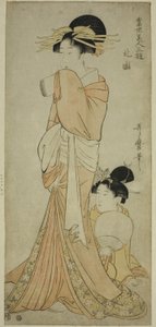 Northern Quarter (Hokkoku), fra serien "Three Amusements of Contemporary Beauties (Tosei bijin sanyu)" av Kitagawa Utamaro