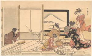 Tilbereder mat til sangeren..., 1798. av Kitagawa Utamaro
