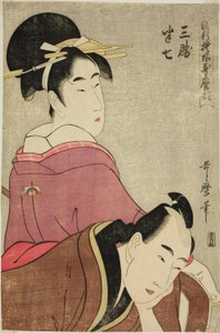 Industriell aktivitetsplan d Hanshichi, fra tee-serien s av Kitagawa Utamaro