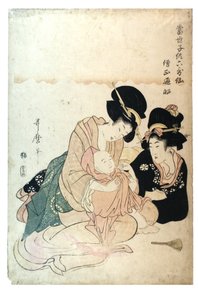 Sojo Henjo fra serien Moderne barn som de 6 udødelige poetene, ca. 1800-1806 (treblokktrykk på papir) av Kitagawa Utamaro
