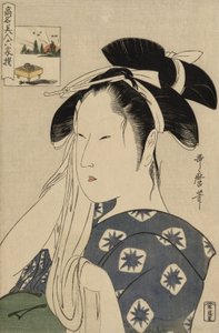 Asahiya-enken, fra serien Renowned Beauties Likened to the Six Immortal Poets av Kitagawa Utamaro