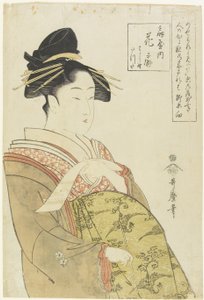 Kurtisanen Hanao_gi fra O_giya-huset, ca. 1793-1794 av Kitagawa Utamaro