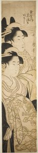 Courtesanene Shizuka og Akashi fra Tamaya av Kitagawa Utamaro
