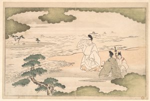 Yukihiras eksil i Suma av Kitagawa Utamaro