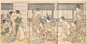 Tre berusede kurtisaner, 1790-tallet. av Kitagawa Utamaro