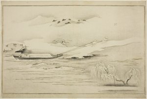 Towing a Barge in the Snow, fra albumet The Silver World av Kitagawa Utamaro