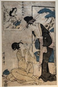 To kvinner i akt V, fra serien Chūshingura av Kitagawa Utamaro