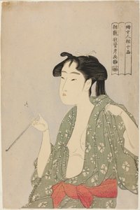 Woman Exhaling Smoke from a Pipe, fra serien "Ten Classes of Women