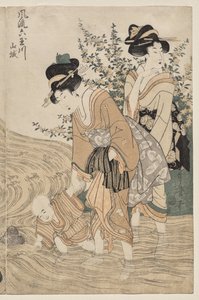 Yamashiro-provinsen fra serien Fashionable Six Jewel Rivers (Furyu Mu Tamagawa) av Kitagawa Utamaro