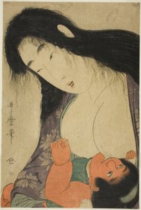 Yamauba amming Kintaro av Kitagawa Utamaro