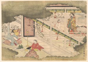 En hendelse fra Fortellingene om Ise (Ise Monogatari) av Kitao Shigemasa
