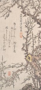 Plommetre i blomst, slutten av 1700-begynnelsen av 1800-tallet. av Kitao Shigemasa