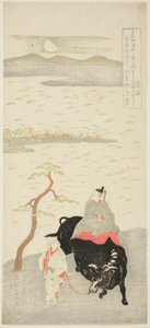 Te Poet Sugawara Michizane av Kitao Shigemasa