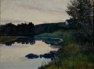 Sommerkveld (olje på lerret)
