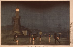 mai kveld på Kudanzaka av Kiyochika Kobayashi