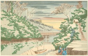 Snø i Ochanomizu av Kiyochika Kobayashi