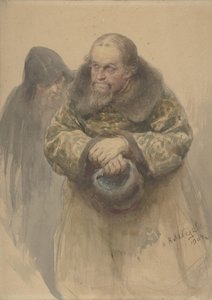 To russiske menn, 1904. av Klavdi Vasilevich Lebedev