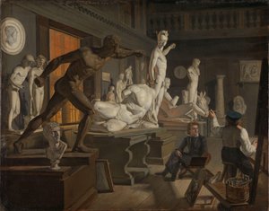 Scene fra Akademiet i København, ca. 1827-28 (olje på lerret)
