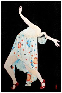 Art Deco moga eller moderne jentedans av Kobayakawa Kiyoshi