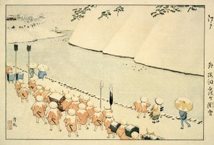 Snø ved Soto-Sakurada, Kasumigaseki av Kobayashi Kiyochika