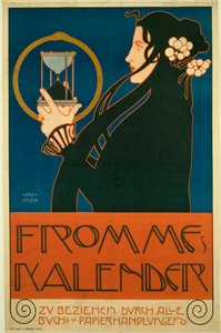 Moser, oberst (1868-1918) Frommes Calendar (Kvinnekalender) Fargelitografi 1903 New York City. Museum for moderne kunst (MOMA) av Koloman Moser