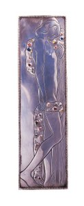 Panel fra A Wiener Werkstatte enkeltseng, ca. 1904 (metall)
