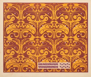 Gjensidige dansere, 1901. av Koloman Moser
