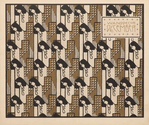 Veggdekorasjon desember 1901. av Koloman Moser
