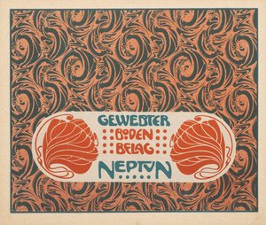 Vevd gulv Neptun, 1901. av Koloman Moser