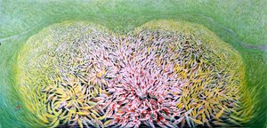 Glorious Entry, 2011 (østlig gouache på rispapir) av Komi Chen