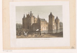 Utsikt over Egmond slott Slottet i Egmond (tittel på objekt) av Koninklijke Nederlandse Steendrukkerij van C.W. Mieling