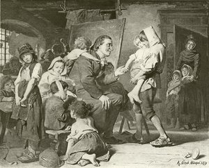 Pestalozzi, Barnas Venn (gravyr) av Konrad Grob
