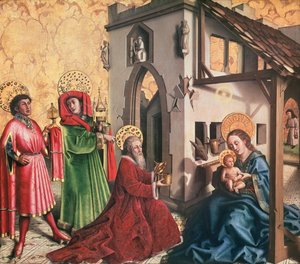Tilbedelse av magi, ca. 1444