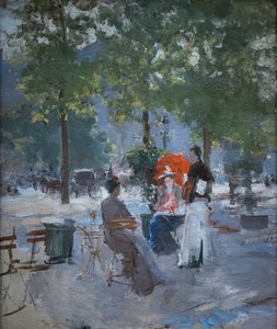 I Paris Cafe av Konstantin Alekseevich Korovin