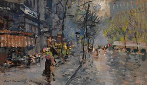 En gate i Paris, 1918 av Konstantin Alekseevich Korovin