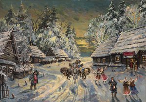 Russisk vinter av Konstantin Alekseevich Korovin