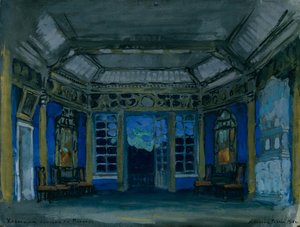 Scenedesign for operaen Khovanshchina av M. Musorgsky, 1911 av Konstantin Alekseevich Korovin