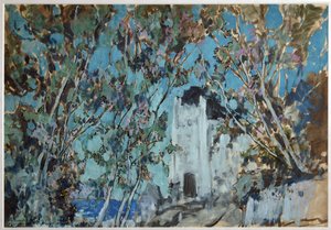 Scenedesign for operaen Ruslan og Lyudmila av M. Glinka, 1906 av Konstantin Alekseevich Korovin