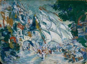 Scenedesign for operaen Sadko av N. Rimsky-Korsakov, 1906 av Konstantin Alekseevich Korovin