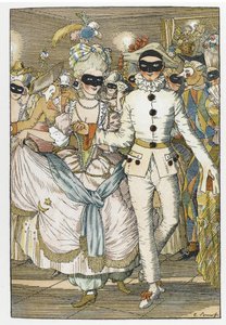 Illustrasjon til boken The Book of the Marquise av Konstantin Andreevic Somov
