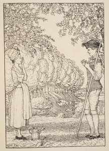 Den lykkelige overenskomst, 1918 av Konstantin Andreevic Somov