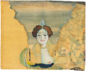 Ung dame med en hage bortenfor. av Konstantin Andreyevich Somov