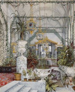 Interiør av Vinterpalasset. Vinterhagen til keiserinne Alexandra Fyodorovna, 1860-tallet