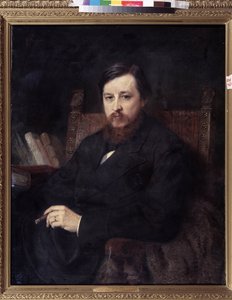 Portrett av komponisten Mikhail P. Azanchevsky (Azanchevsky) (1839-1881) (Portrett av komponisten M.P.Azanchevsky). Maleri av Konstantin Yegorovich Makovsky (Constantin Makovsky) (1839-1915), olje på lerret av Konstantin Egorovich Makovsky