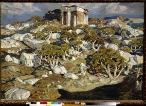 Det gamle Krim - Peinture de Konstantin Fyodorovich Bogayevsky (Bogaevsky) (1872-1943) - Olje på lerret 1903 State A. Radishchev Art Museum, Saratov 110x160
