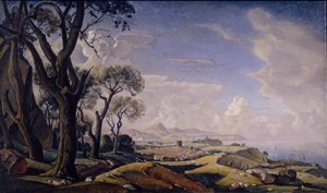 Landskap med trær, 1927