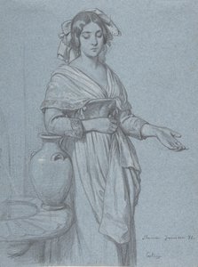 Studie av en romersk kvinne, 1841. av Konstantin Johannes Franz Cretius