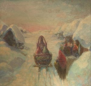 Vinter. Sledekjøring av Konstantin Konstantinovich Pervukhin