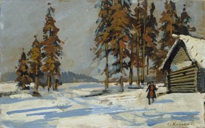 Vinterlandskap, tidlig på 1900-tallet av Konstantin Korovin